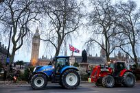 Farmers hold tractor protest in London against ‘threat to food security’