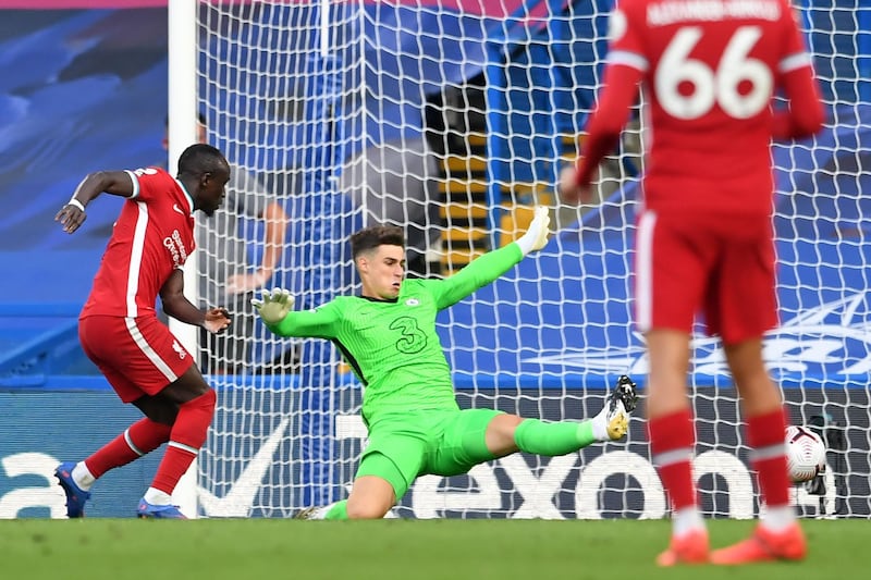CHELSEA RATINGS: Kepa Arrizabalaga – 4. If Edouard Mendy is arriving from Rennes, the Spaniard did himself no favours in convincing Frank Lampard he should remain Chelsea’s No 1. Another silly mistake by passing straight to Mane for Liverpool’s second while also making some sold saves. Sums up much of his Chelsea career. AFP