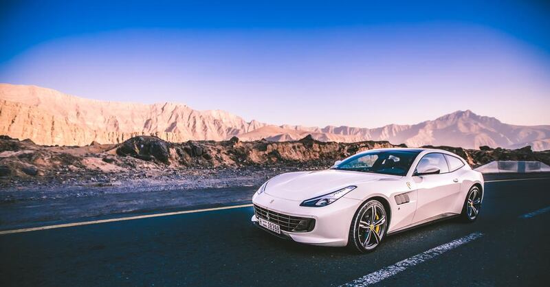 A picture of beauty, the Ferrari GTC4Lusso outside. Courtesy Ferrari