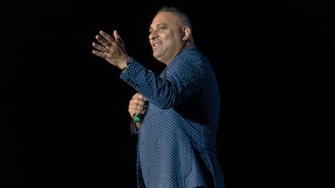 Russell Peters hopes to provide 'some smiles, love and laughter' amid grim times, when he performs in Abu Dhabi. Antonie Robertson / The National