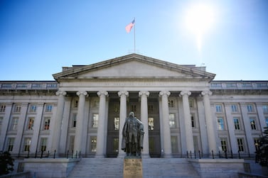 The US Treasury Department building in Washington, DC.  AFP 