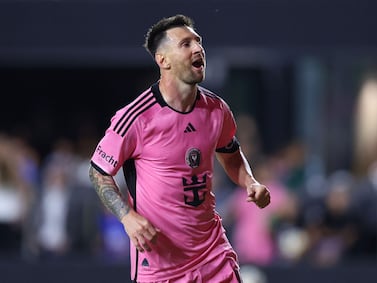 Lionel Messi scored one goal and assisted the other five in Inter Miami's 6-2 win over New York Red Bulls. Getty Images