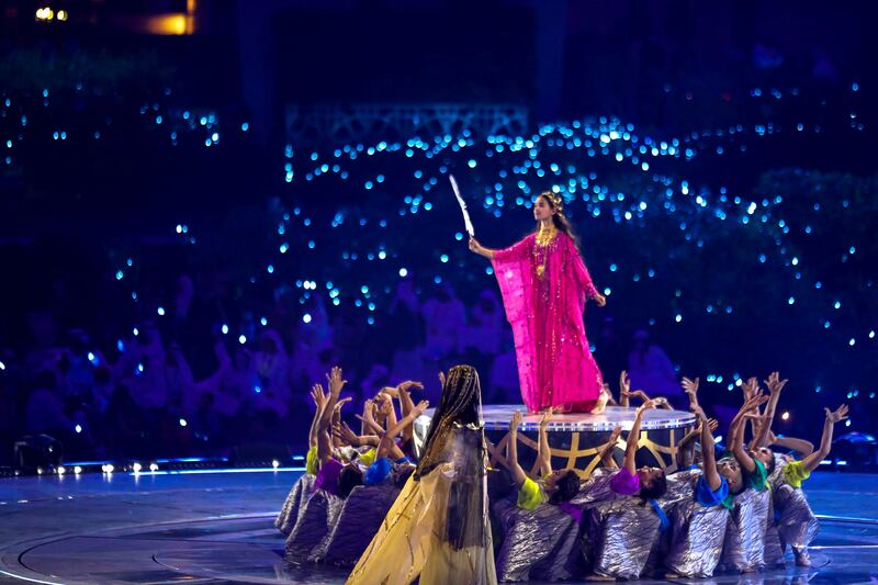 Artists perform during the ceremony. Reuters