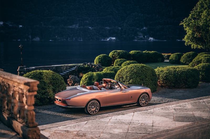 The Boat Tail looking suitably at home by Lake Como in Italy. All photos: Rolls-Royce