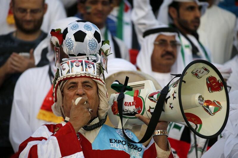 UAE supporters showed their colours in Saudi Arabia. AFP