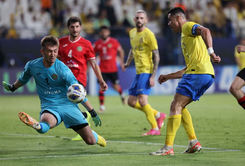Al Nassr's Cristiano Ronaldo scores to make it 1-1. Reuters