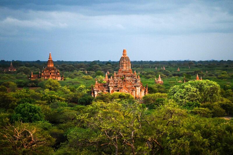 This photo shows a general view of ancient pagodas in Bagan, a new World Heritage site. AFP