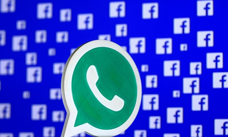 FILE PHOTO: A 3D printed Whatsapp  logo is seen in front of a displayed stock graph in this illustration taken April 28, 2016. REUTERS/Dado Ruvic/Illustration/File Photo