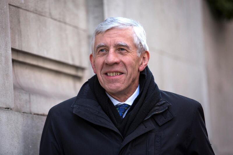 LONDON, ENGLAND - FEBRUARY 23:  Former British Foreign Secretary Jack Straw arrives at Milbank Studios on February 23, 2015 in London, England.  Mr Straw has referred himself to the Parliamentary Commissioner for Standards and has been suspended from the Labour Party at his own request after being secretly filmed apparently offering his services in exchange for payment. (Photo by Rob Stothard/Getty Images)