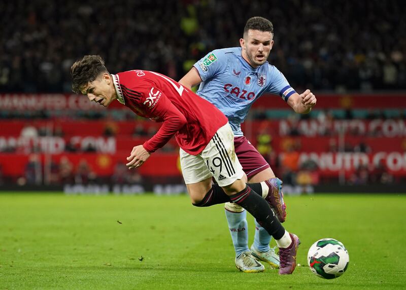 SUBS: Alejandro Garnacho – 8. On for Martial after 61. Runs at players. Doesn’t always have the power or pace to get past them, but he’s exciting. AP Photo 