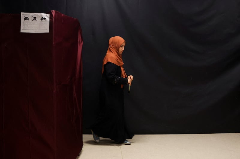 A voter in Istanbul. Reuters