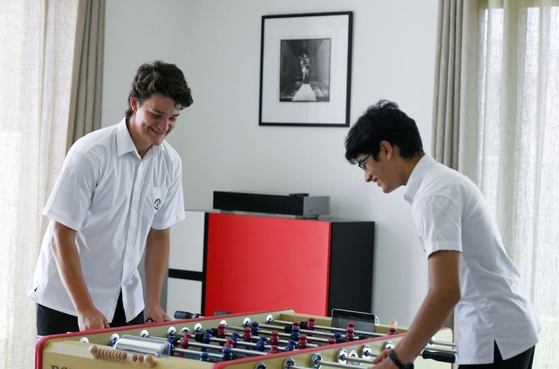 Abu Dhabi, United Arab Emirates - Solal Afota, 18, and Vedant Khanna, 18, are excited to start their term at Stanford University, in September. Khushnum Bhandari for The National