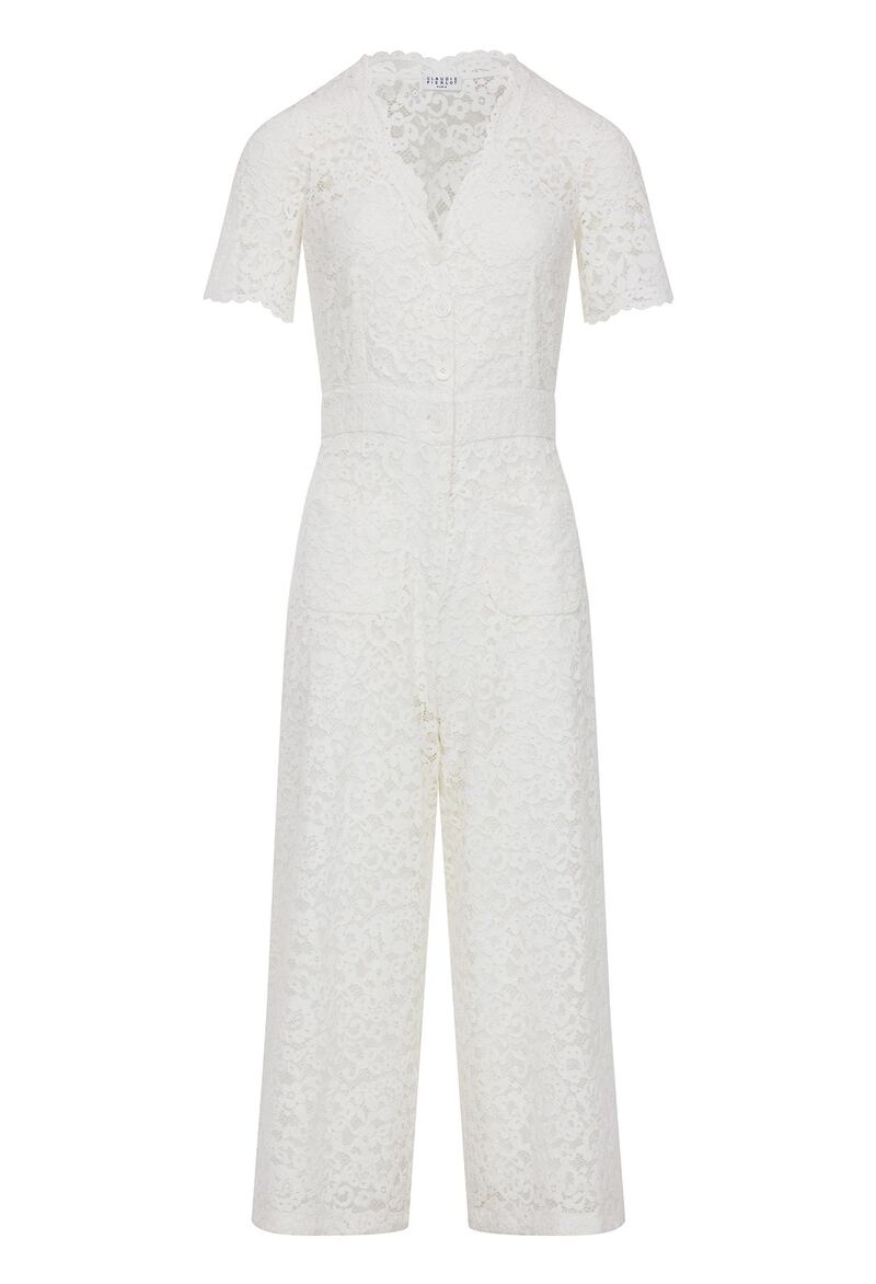 Ecru jumpsuit from Alice & Olivia 