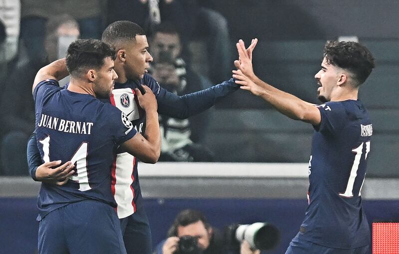 Kylian Mbappe 8 – Scored one and made the other. He opened the scoring with an outrageously lethal finish, his seventh Champions League goal of the season. Later, his assist to Mendes was a perfectly weighted pass. Potent when on the ball. 
EPA