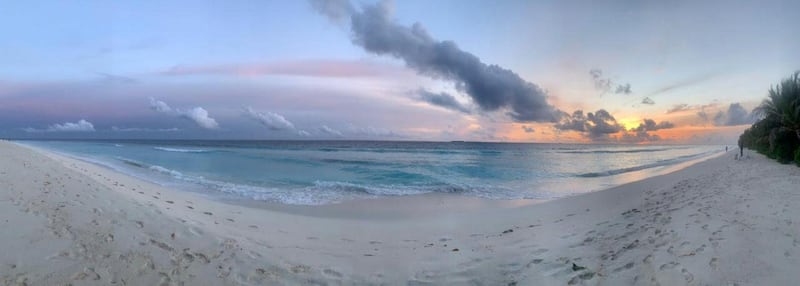 If you don't leave with a panoramic photo of the sunset, were you even in the Maldives? Farah Andrews / The National 
