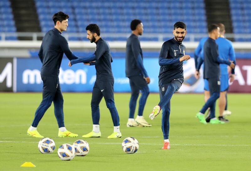 Mohammed Abbas in action during training in Yokohama. 