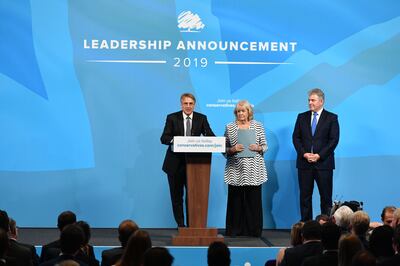 Charles Walker at the podium in July 2019. Getty Images