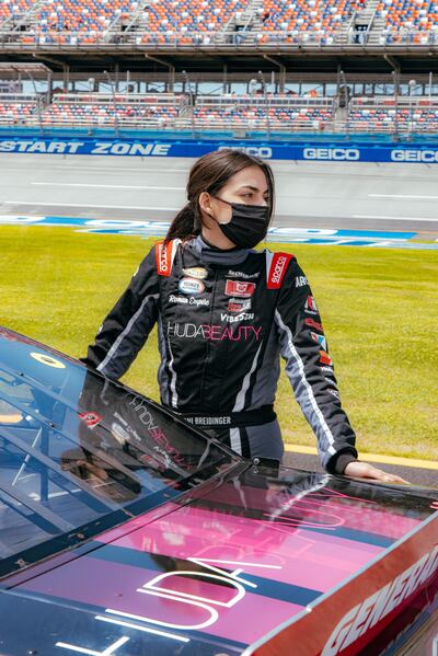 Toni Breidinger at Talladega Speedway. Courtesy Toni Breidinger