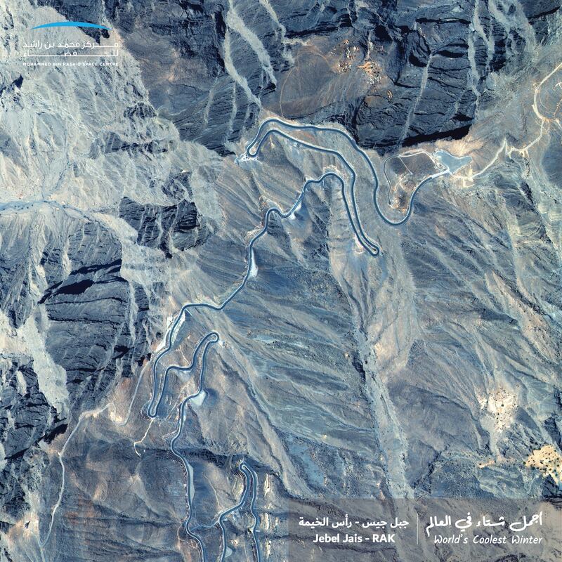 Jebel Jais, the UAE's highest summit at about 2,000 metres, in Ras Al Khaimah.