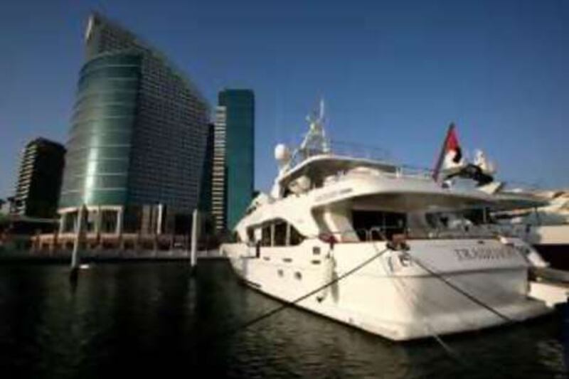 DUBAI - OCTOBER 15,2008 - 30 meter Yacht Benneti Tradition docked at Festival Marina in Dubai. ( Paulo Vecina/The National ) for Tahira Yaqoob story *** Local Caption ***  PV Tradition 21.JPGPV Tradition 21.JPG