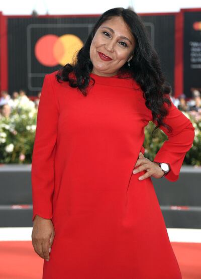 epa07801509 Saudi Arabian film director Haifaa Al-Mansour arrives for the premiere of 'The Perfect Candidate' during the 76th annual Venice International Film Festival, in Venice, Italy, 29 August 2019. The movie is presented in the official competition 'Venezia 76' at the festival running from 28 August to 07 September.  EPA/CLAUDIO ONORATI