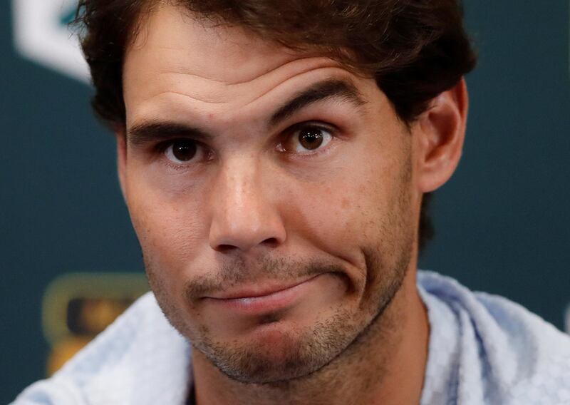 Tennis - ATP 1000 - Paris Masters - AccorHotels Arena, Paris, France - October 31, 2018  Spain's Rafael Nadal during a press conference after withdrawing from the tournament  REUTERS/Gonzalo Fuentes