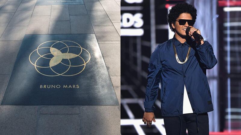 Dubai Star of American singer, Bruno Mars. Leslie Pableo / The National