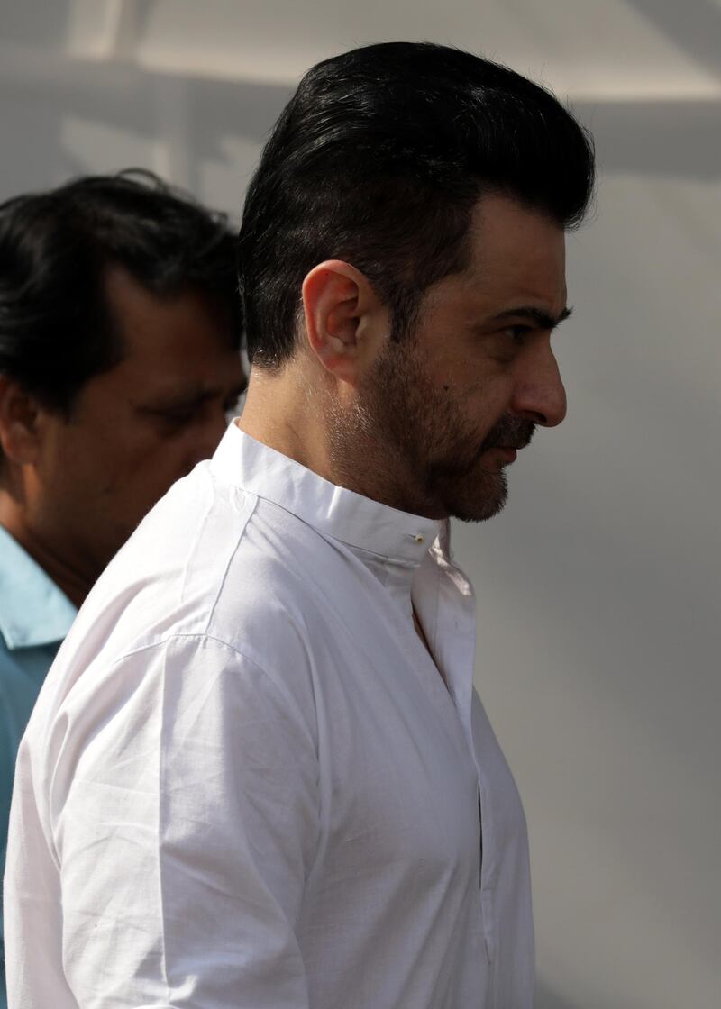 Bollywood actor Sanjay Kapoor, the brother-in-law of actress Sridevi Kapoor, arrives to pay his respects. Divyakant Solanki / EPA