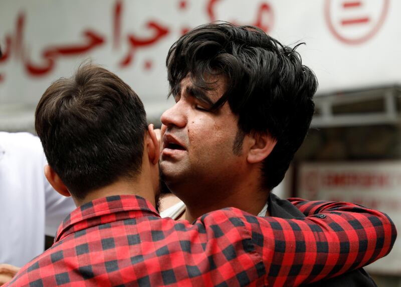 A man injured in a blast reacts at a hospital after treatment in Kabul, Afghanistan. REUTERS