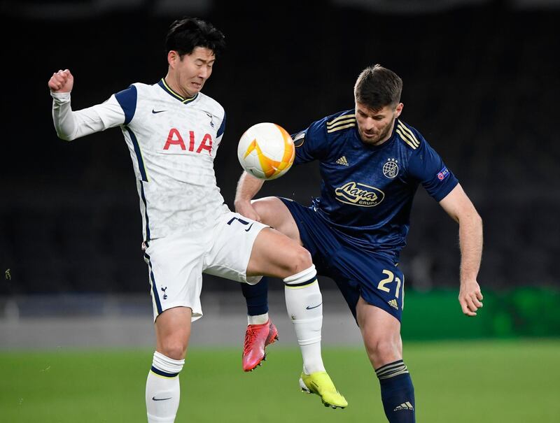Son Heung-min - 8: Outstanding link-up play with Kane. The pair were constantly on the same wavelength. Taken off early, presumably to be rested. Reuters