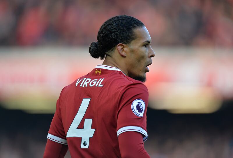 Soccer Football - Premier League - Liverpool vs West Ham United - Anfield, Liverpool, Britain - February 24, 2018   Liverpool's Virgil van Dijk            REUTERS/Peter Powell    EDITORIAL USE ONLY. No use with unauthorized audio, video, data, fixture lists, club/league logos or "live" services. Online in-match use limited to 75 images, no video emulation. No use in betting, games or single club/league/player publications.  Please contact your account representative for further details.