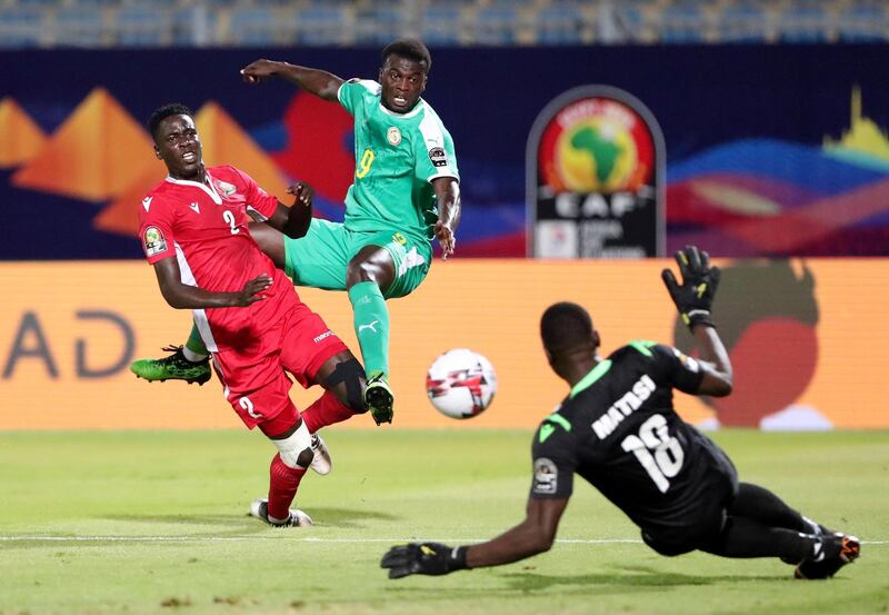 Senegal's M'Baye Niang shoots at goal. Reuters