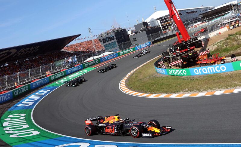 Dutch driver Max Verstappen leads the race. AFP