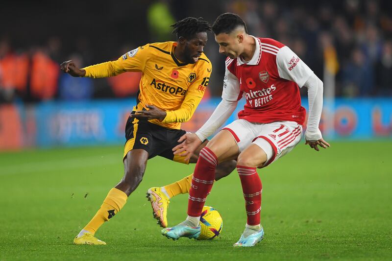 Boubacar Traore – 5. Had Arsenal in trouble when he burst away and squared for Guedes, who appeared to be bundled over by Saliba. Saw yellow for a less-than-subtle shove on Jesus and could have received another for a reckless trip on Vieira. Getty