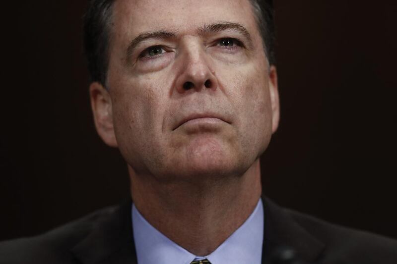FBI Director James Comey testifying before a Senate judiciary committee hearing on Capitol Hill in Washington, on May 3, 2017. On May 9, president Donald Trump fired him. Carolyn Kaster / AP
