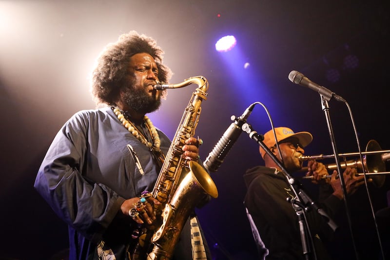 AUCKLAND, NEW ZEALAND - OCTOBER 10: Kamasi Washington performs at the Powerstation on October 10, 2019 in Auckland, New Zealand. (Photo by Dave Simpson/WireImage/Getty Images)