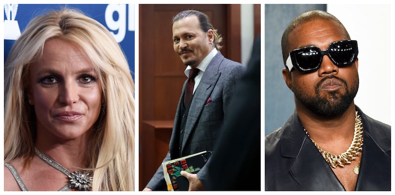 Britney Spears, Johnny Depp and Kanye West are only three of several A-list stars who are not shying away from going public with their personal lives. AFP / AP