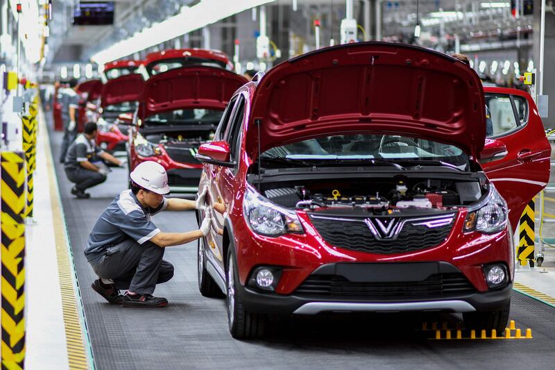 Car manufacturers face a 2035 deadline when the EU plans to stop registering petrol cars. AFP