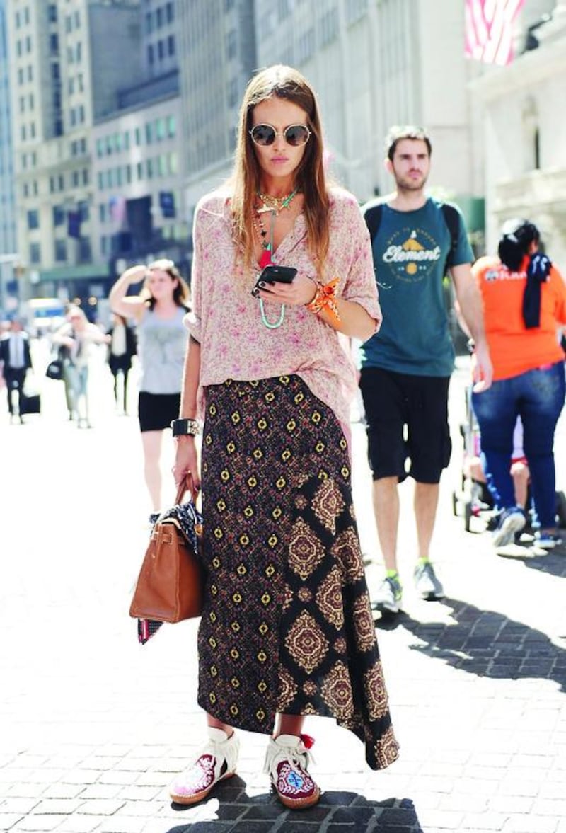 Guests outside the Diesel Black Gold show during New York Fashion Week in September 15. Daniel Zuchnik / Getty Images