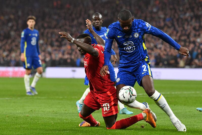 Antonio Rudiger - 7. The German was strong on the right side of the back three. He kept a tight rein on Salah and took a physical approach. AFP