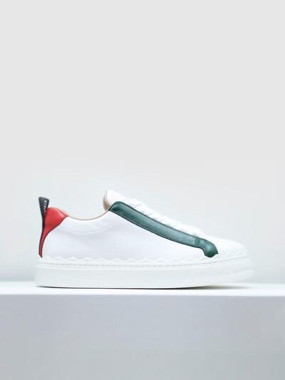 The Lauren sneaker by Chloe has been given a unique colour makeover for the UAE. Courtesy Chloe