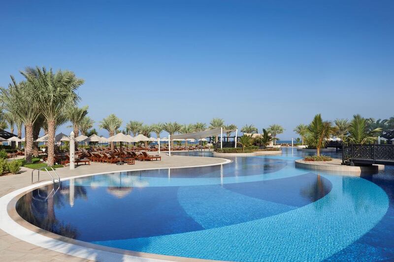 The pool at Waldorf Astoria Ras Al Khaimah. Courtesy Waldorf Astoria Hotels & Resorts