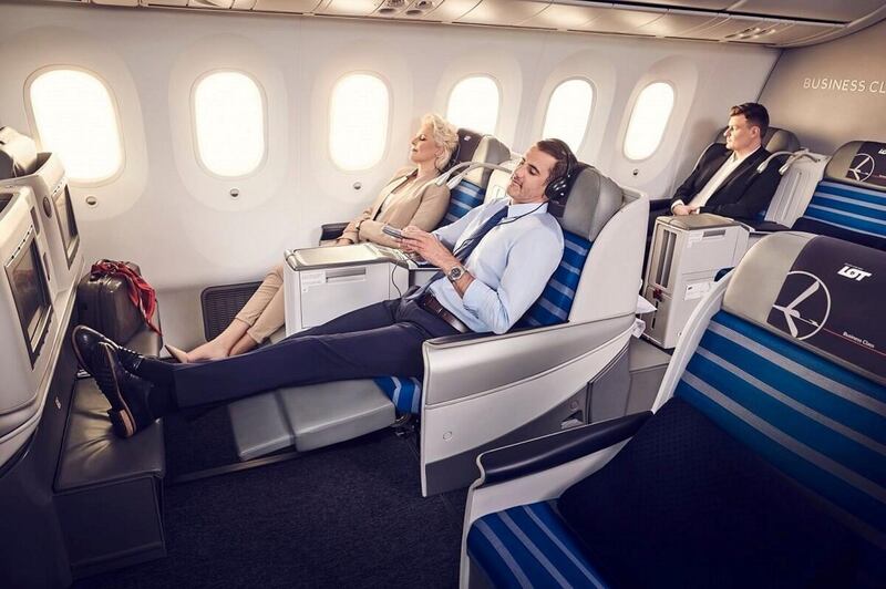 A business class flight with LOT Polish Airlines from Budapest to Chicago worked out cheaper than a shorter Milan to New York journey with Emirates. Courtesy LOT Polish Airlines