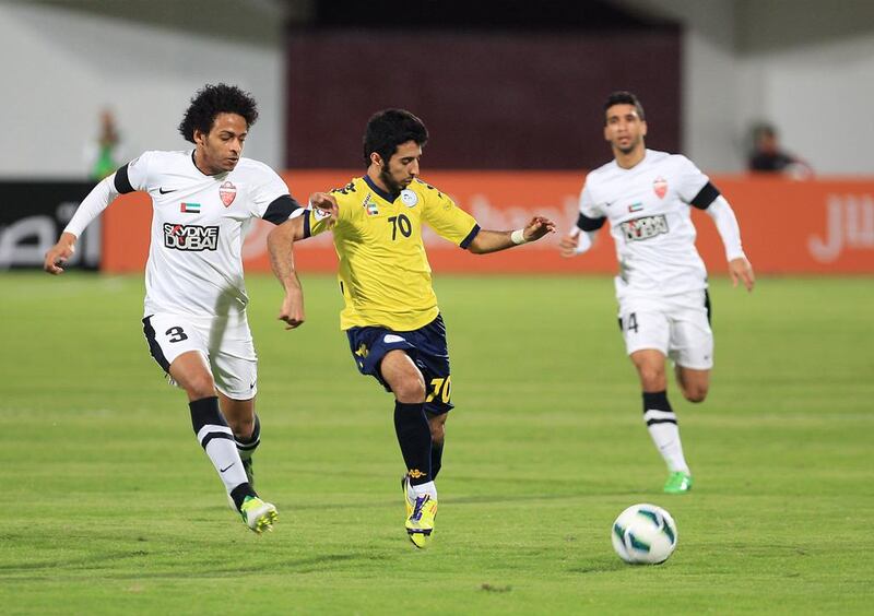 Bandar Mohammed, Al Dhafra. 2013/14: 21 appearances, three goals. Ravindranath K / The National