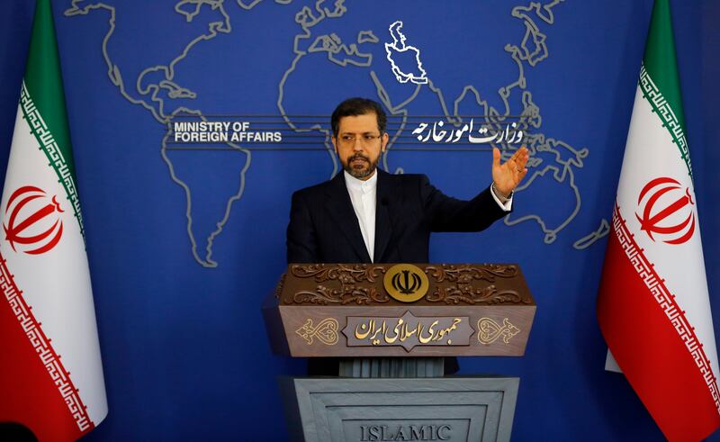 Iranian Foreign Ministry spokesman Saeed Khatibzadeh. EPA