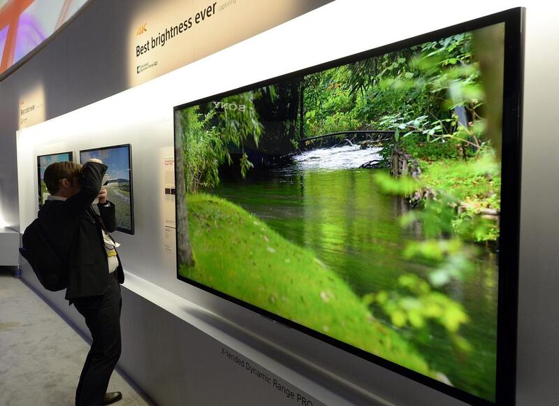 Sony’s 85-inch 4K LED TV on display at the 2014 International Consumer Electronics Show. MIchael Nelson / EPA