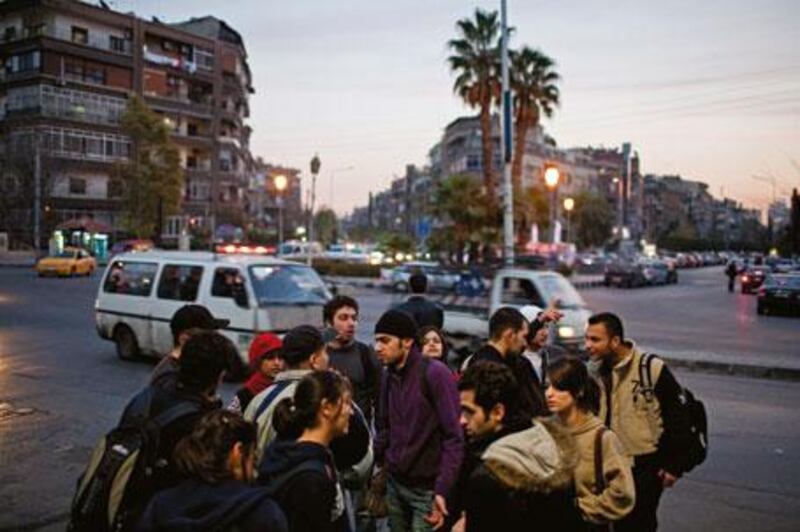 The students begin their preparations for their US studies in Damascus.