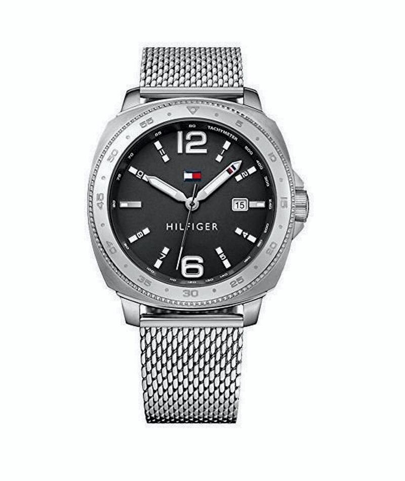 Tommy Hilfiger men's 44mm steel bracelet and case quartz analog watch, Dh327.12, amazon.ae