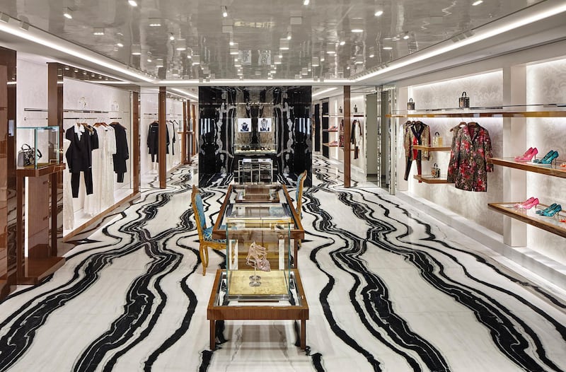 The designers showcased their couture collection at their Old Bond Street store designed by Gwenael Nicolas. Courtesy Dolce & Gabbana