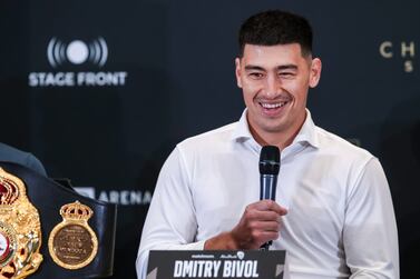 Undefeated light heavyweight champ Dmitry Bivol puts his title on the line against unbeaten Mexican, Gilberto "Zurdo" Ramirez at Etihad Arena on November 5. Victor Besa / The National